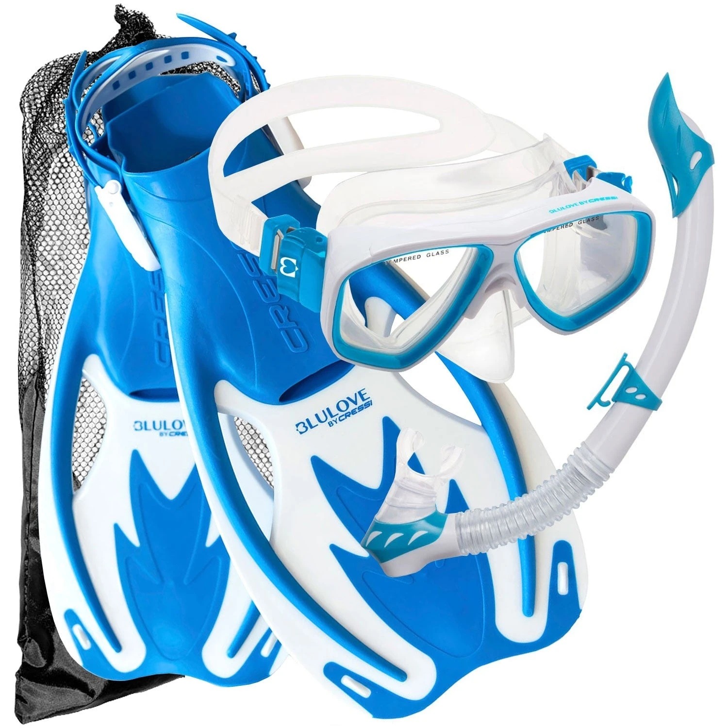  Cressi Junior Rocks Masker, Vinnen en Snorkelset