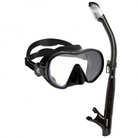 Cressi F-dual And Tao Dry Combo Snorkel Set