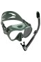  Conjunto de máscara de mergulho sem armação Cressi e snorkel seco Supernova