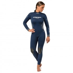  Roupa de mergulho feminina Cressi Fast Full de 3 mm com zíper traseiro