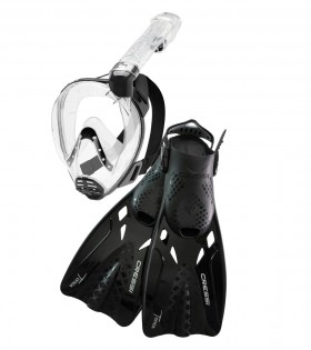  Cressi Baron & Tonga Masker & Vinnen Snorkelset