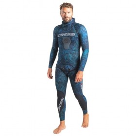  Combinaison de plongée Cressi 2 mm pour homme Tokugawa en nylon deux pièces avec capuche